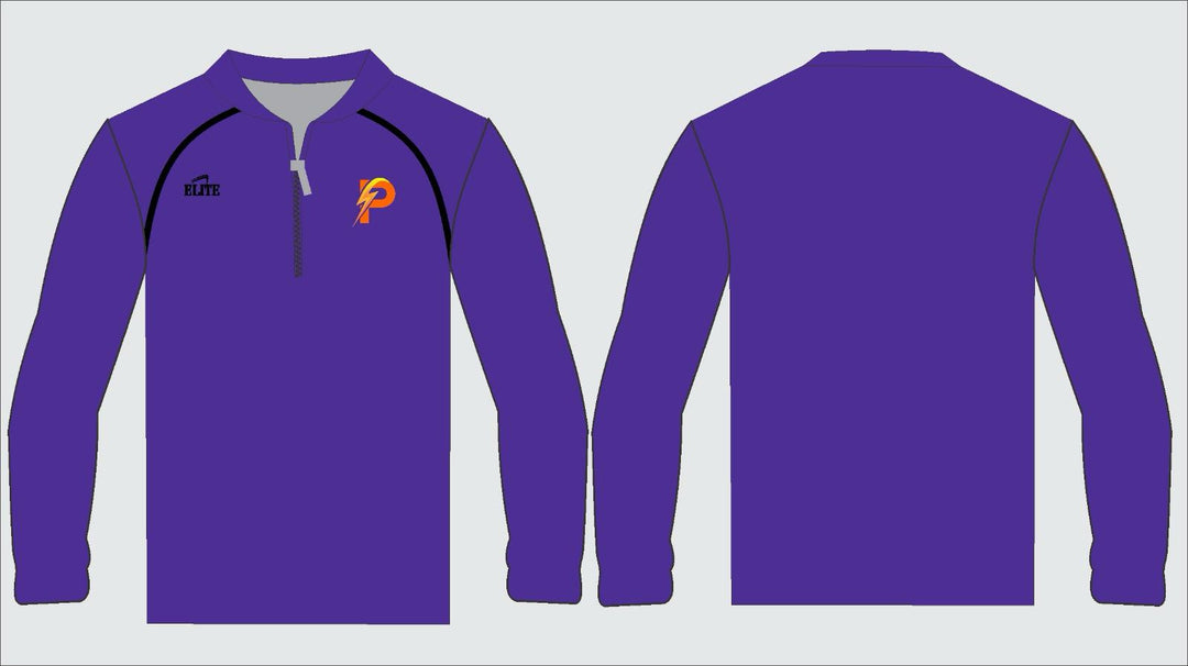 LA Power-Half zip-Long sleeve Shirt Purple