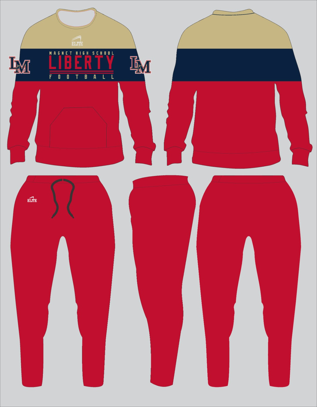 Liberty Football Team - Sweatsuits Blue/Red