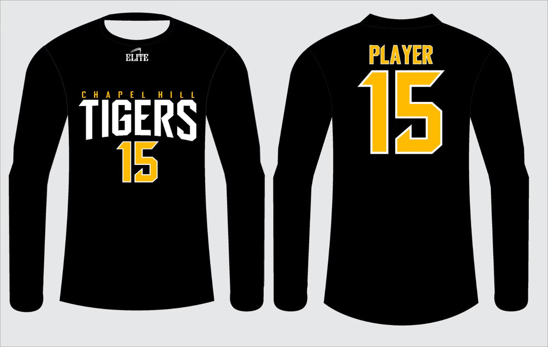 Chapel Hill Tigers Fan Name&Number LS Shirt - Black