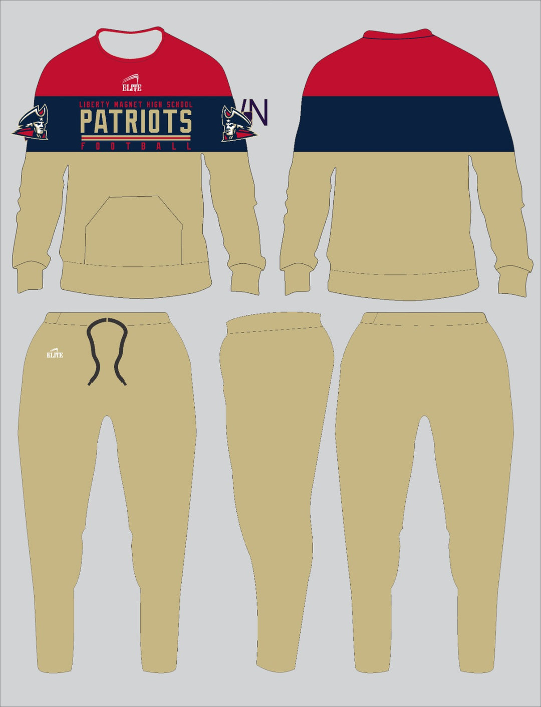 Liberty Football Team - Sweatsuits Blue/Khakhi