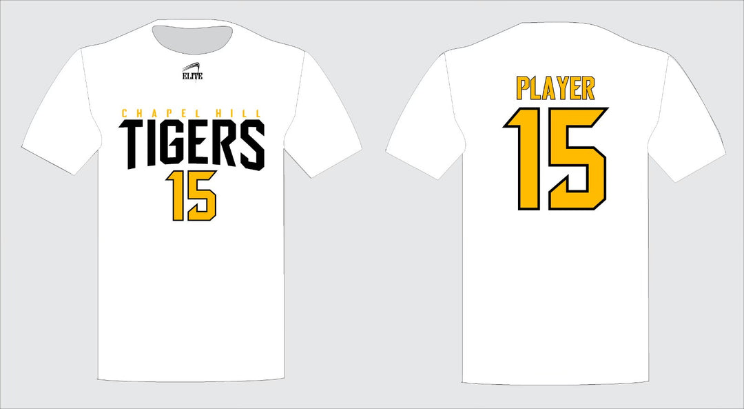 Chapel Hill Tigers Fan Name&Number SS Shirt - White