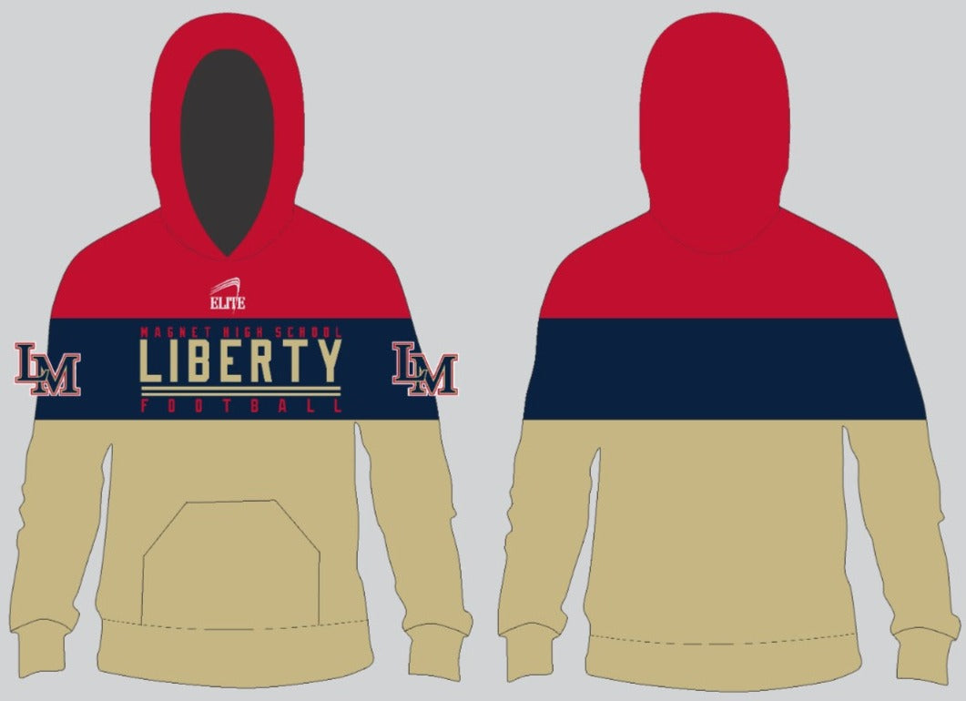 Liberty Football Team - Hoodie Blue/Khakhi