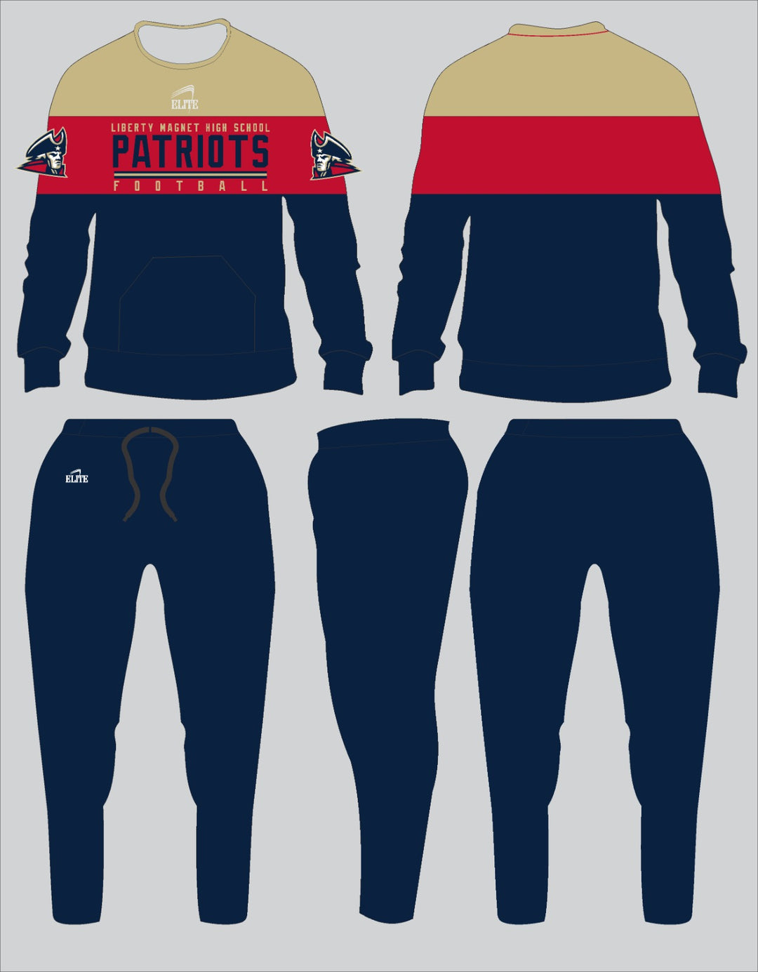 Liberty Football Team - Sweatsuits Red/Blue