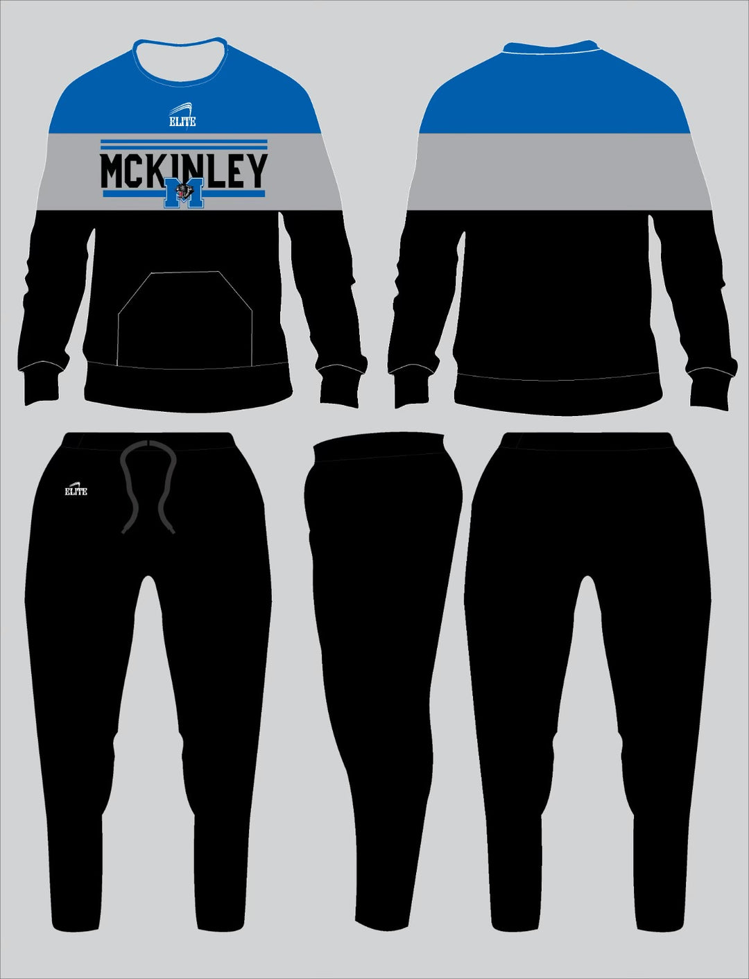 McKinley Boy’s Basketball Team - Travel Suit Black/Blue