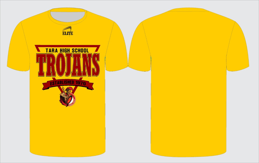 Tara High School Student-Faculty T-Shirt - Gold (Trojans Logo)