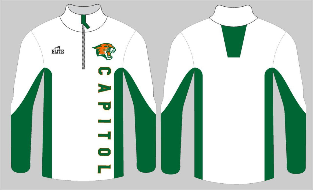 Capitol MS - Half Zip Micro Pullover - White