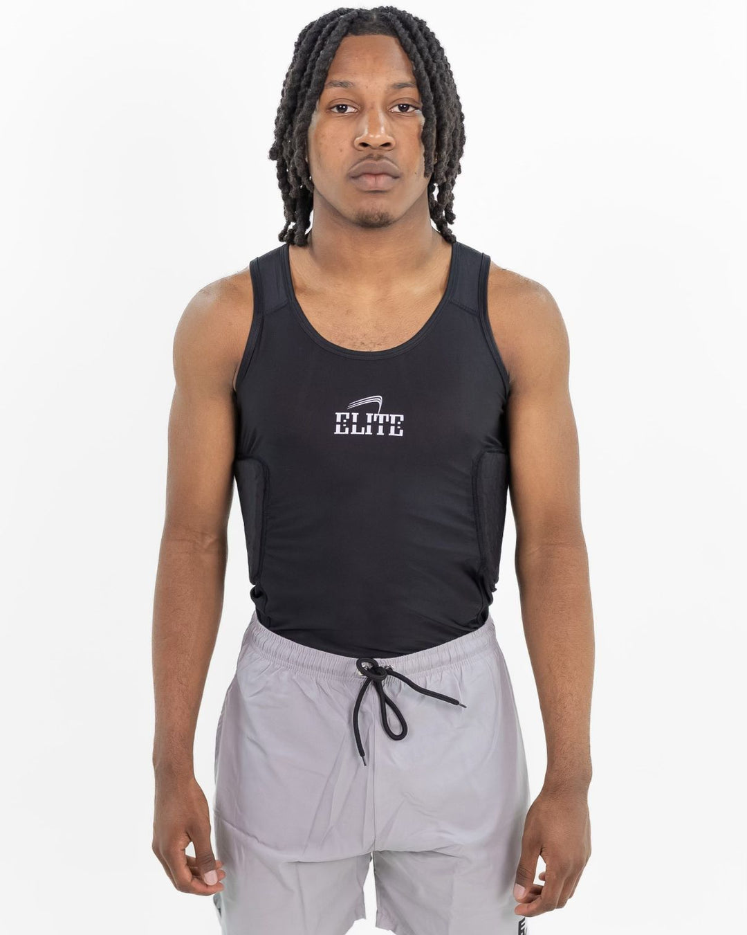 ELITE PADDED COMPRESSION TANK BLACK