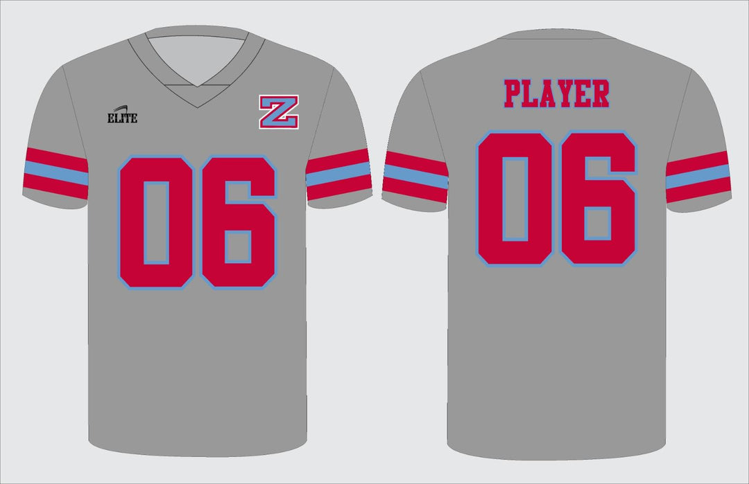 Zachary Football Jersey - Grey