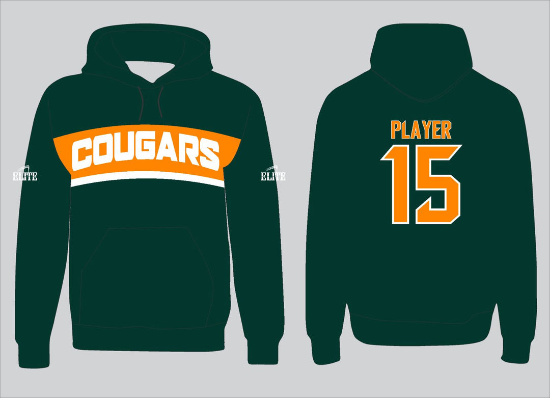 Cougars Hoodie - Green & Yellow