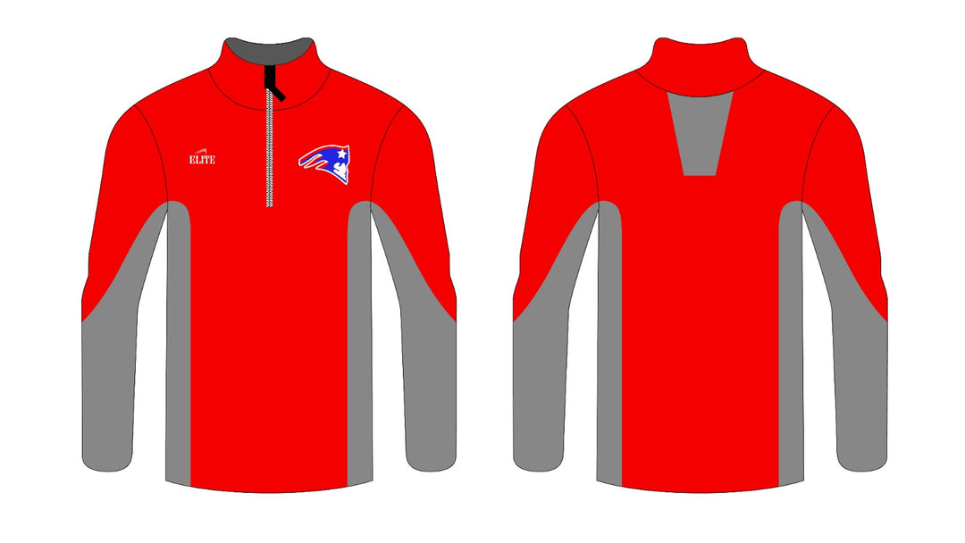 Prescott Academy Store - Long Sleeve Half Zip Micro Pullover Red