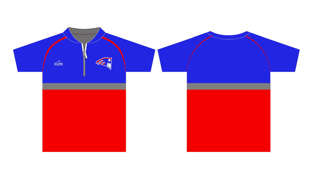 Prescott Academy Store - Polo Zip - Blue /Red