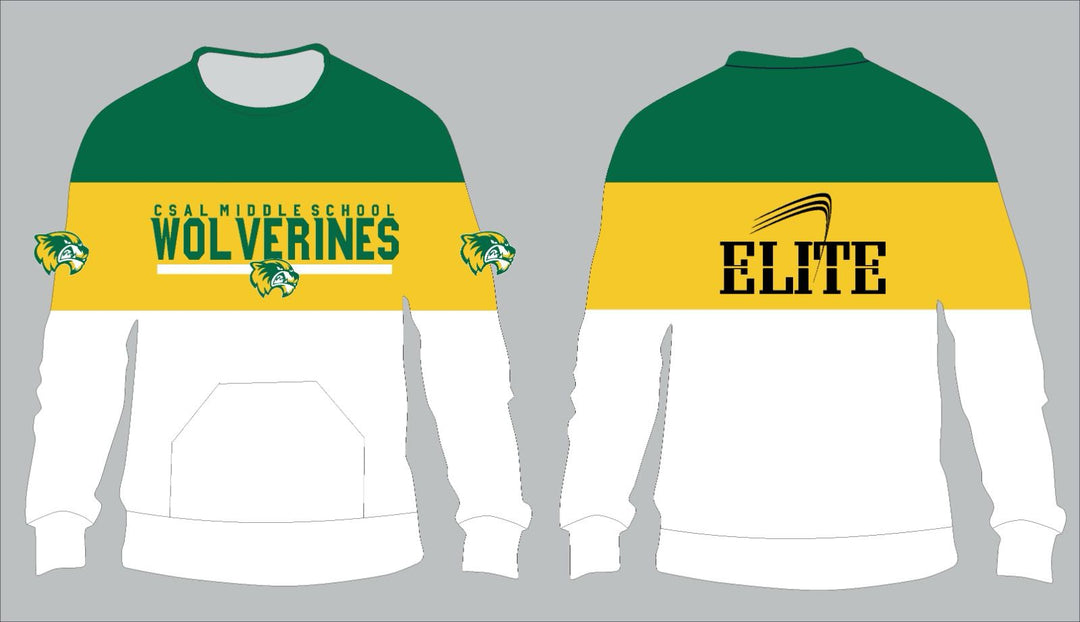 CSAL School Crewneck - Green Yellow White