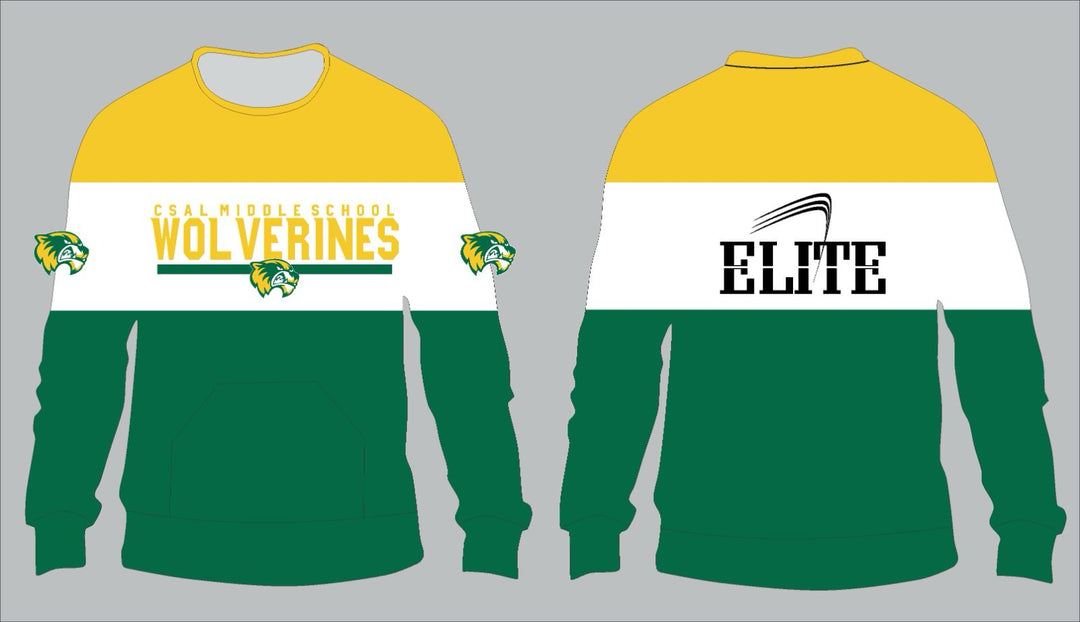 CSAL School Crewneck - Yellow White Green (Yellow Logo)