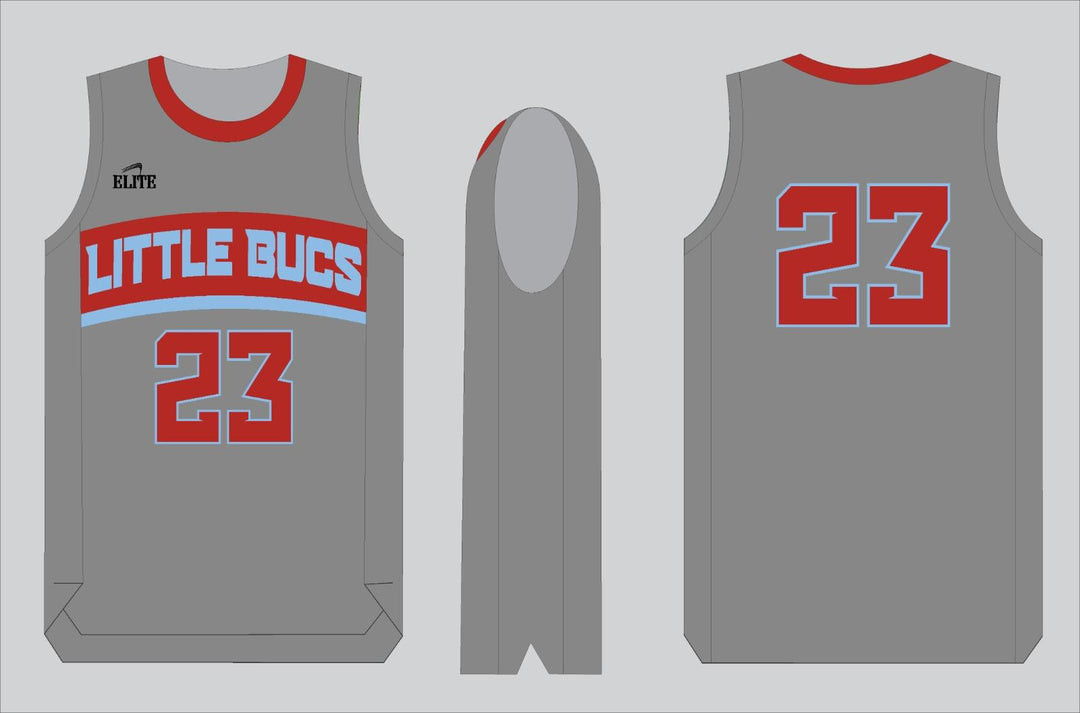 Little Bucks Basketball Jersey - Gray
