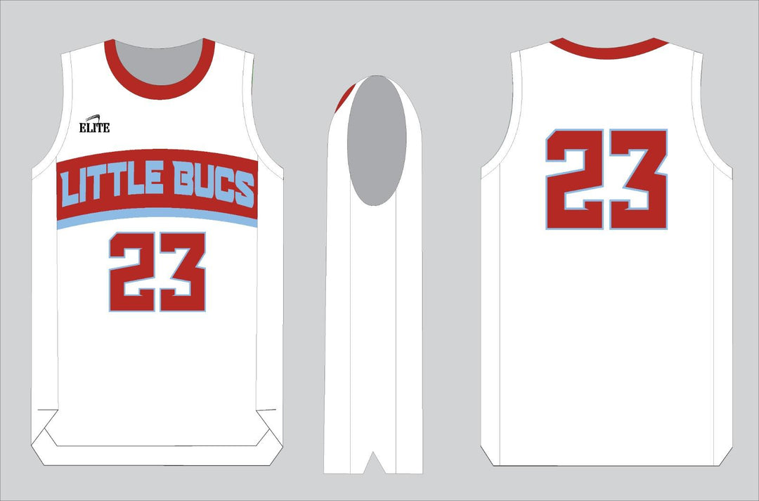 Little Bucks Basketball Jersey - White