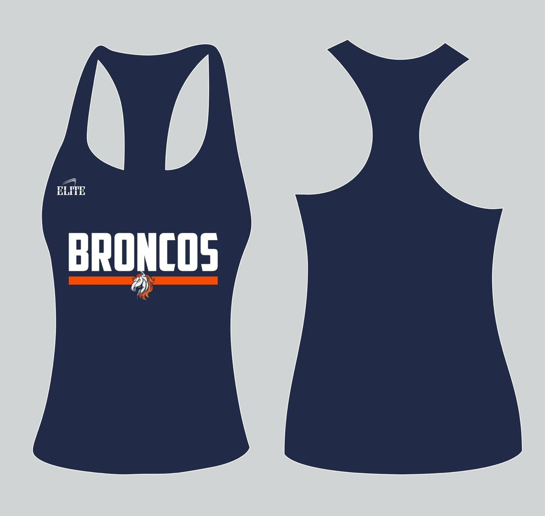 Broncos Women’s Racerback Top - Navy Blue