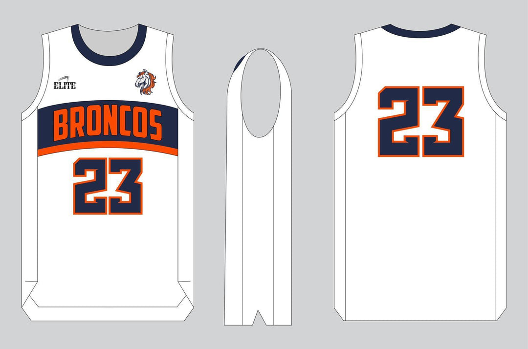Broncos Basketball Jersey - White