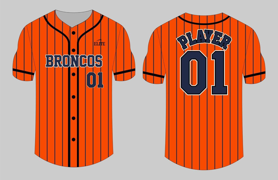 Broncos Baseball Jersey - Orange