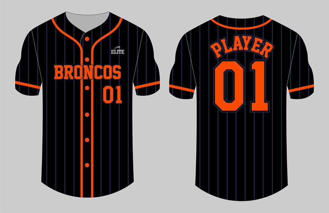 Broncos Baseball Jersey - Black