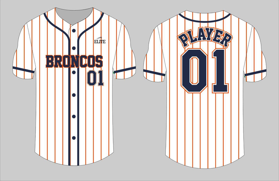Broncos Baseball Jersey - White