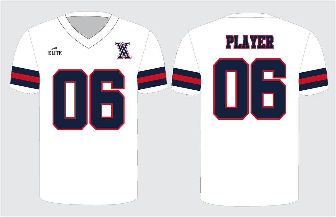 West Monroe Football Jersey - White Blue
