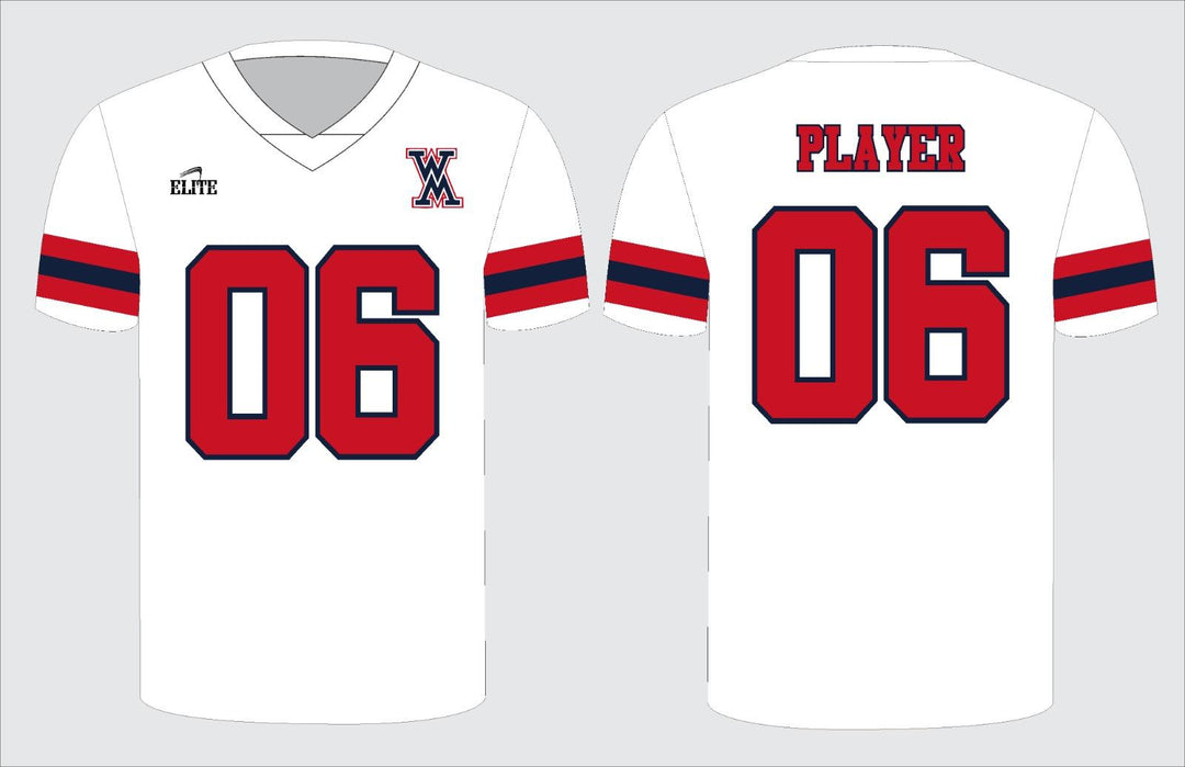 West Monroe Football Jersey - White Red