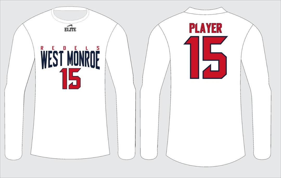 West Monroe Long Sleeve Shirt - White Red