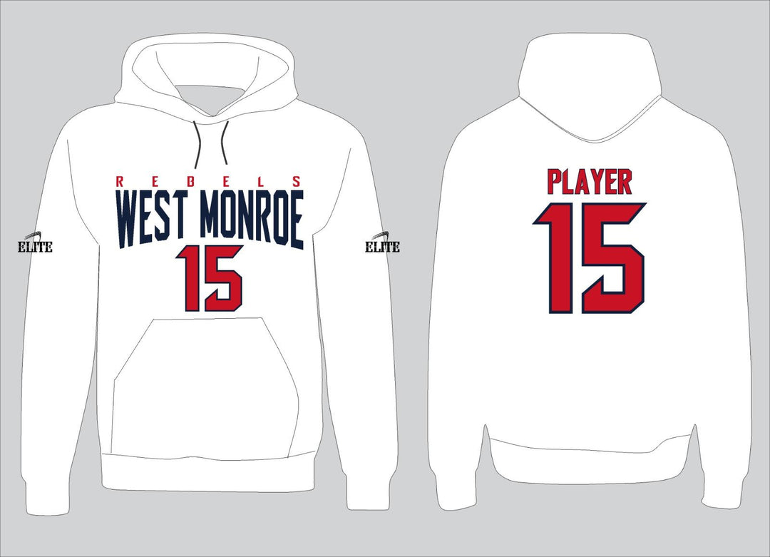 West Monroe Hoodie - White Red