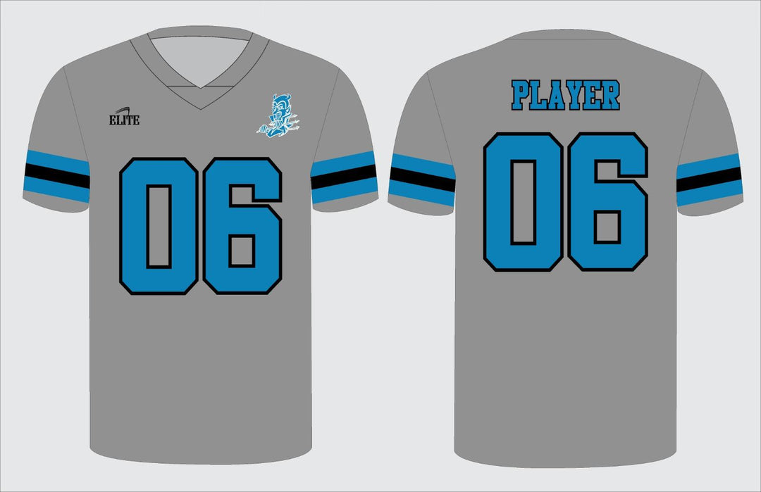 Central High NJ Football Jersey - Gray SkyBlue
