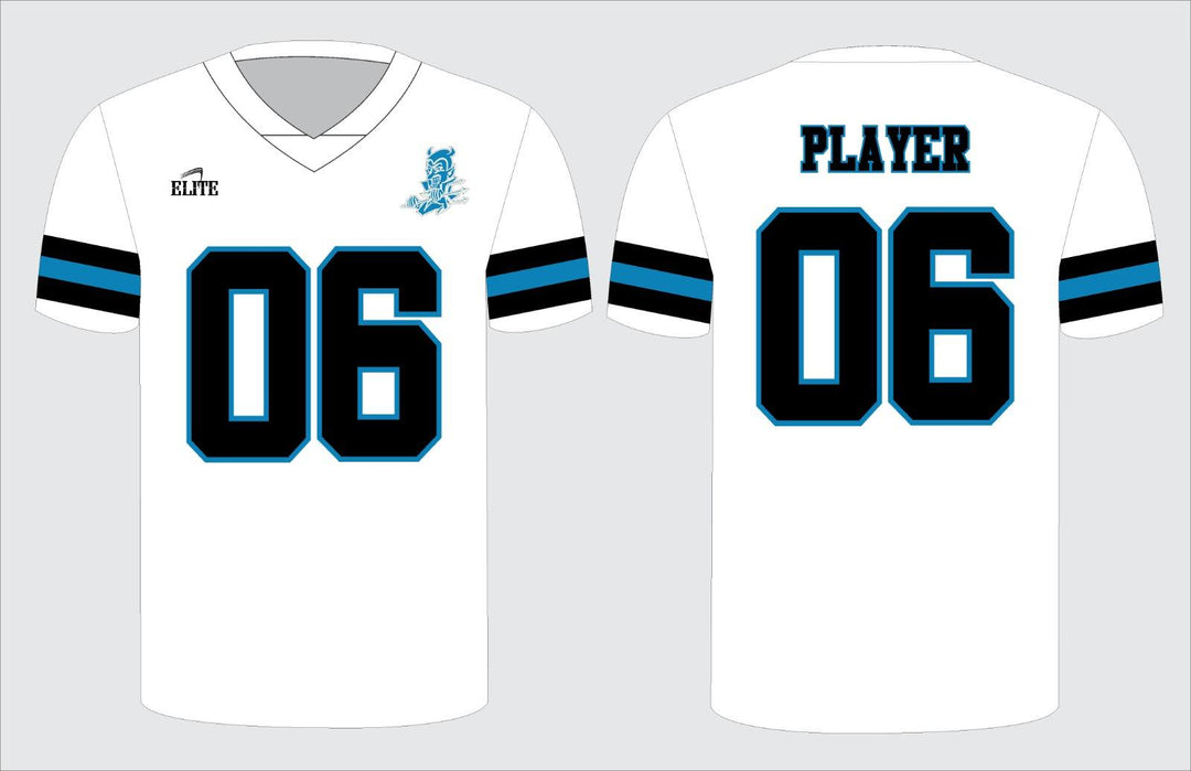 Central High NJ Football Jersey - White Black