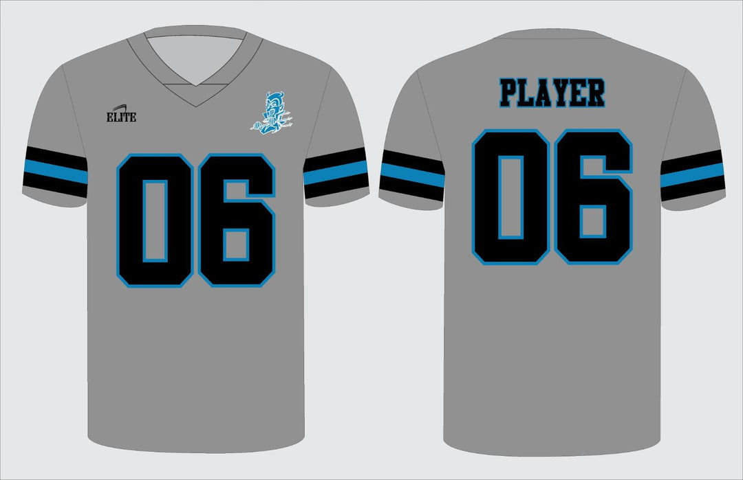 Central High NJ Football Jersey - Gray Black