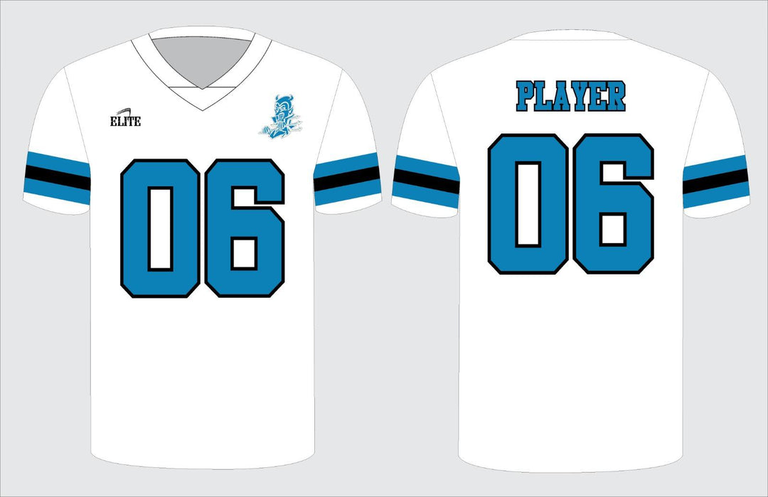 Central High NJ Football Jersey - White SkyBlue