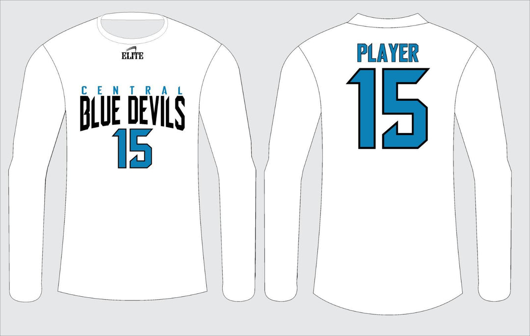 Central High NJ Long Sleeve Shirt - White Blue