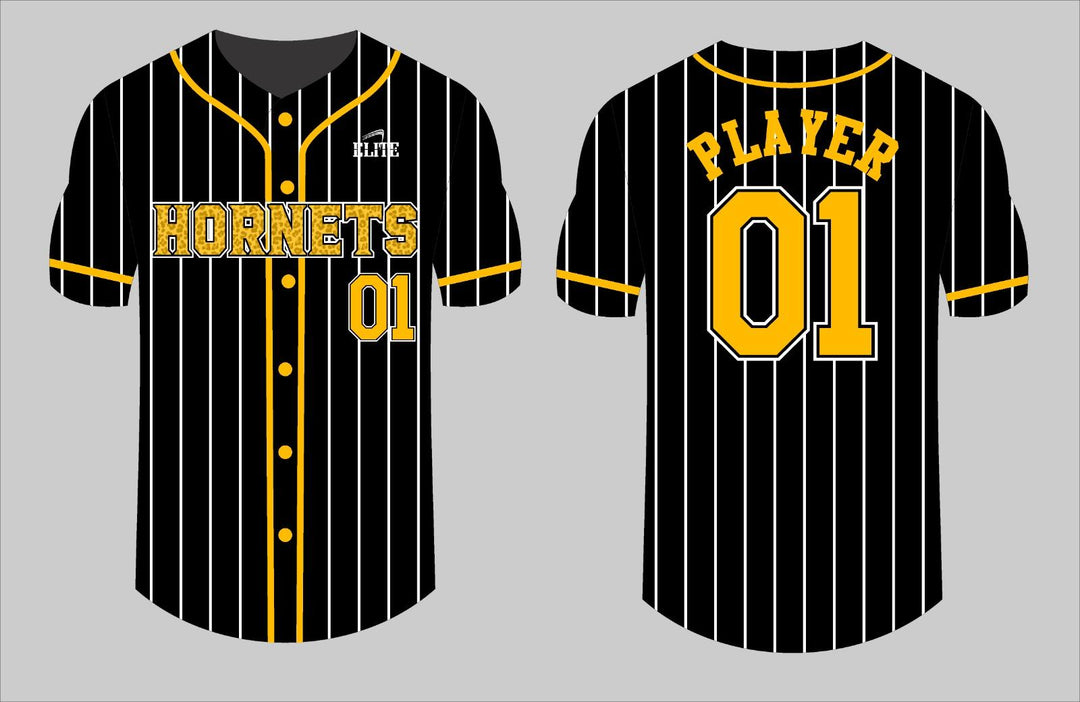 Hornets Baseball Jersey - Black