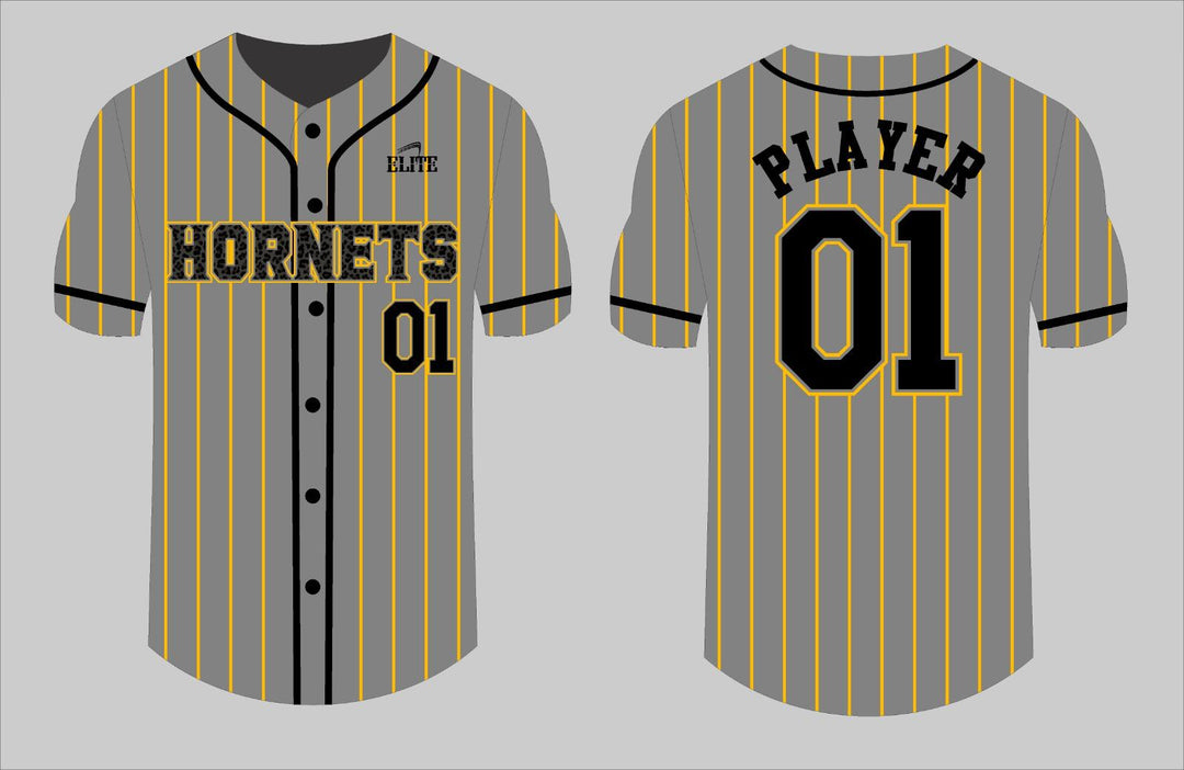 Hornets Baseball Jersey - Grey
