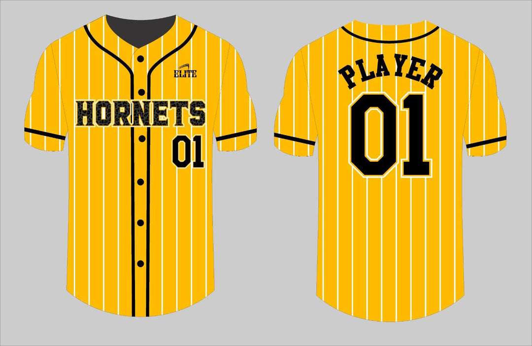 Hornets Baseball Jersey - Yellow