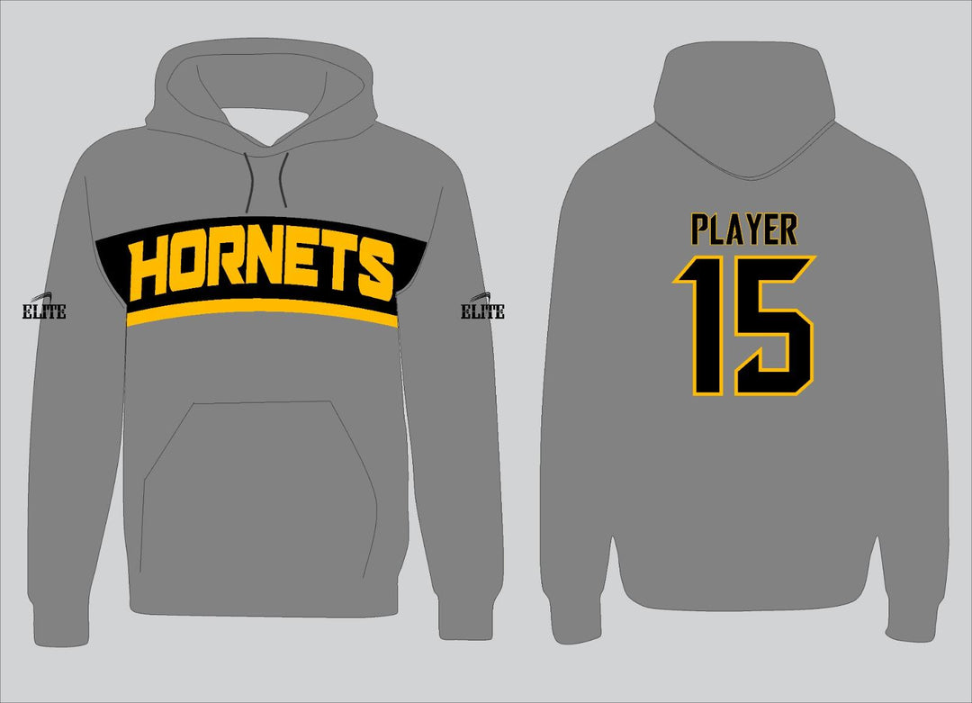 Hornets Hoodie - Grey (Yellow Logo)