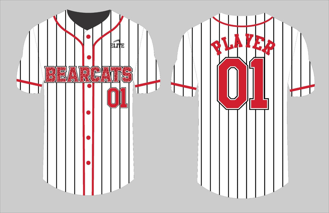 Bearcasts Fan - Baseball Jersey - White Red logo