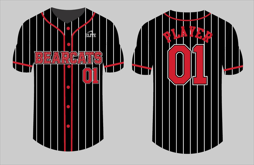 Bearcasts Fan - Baseball Jersey - Black