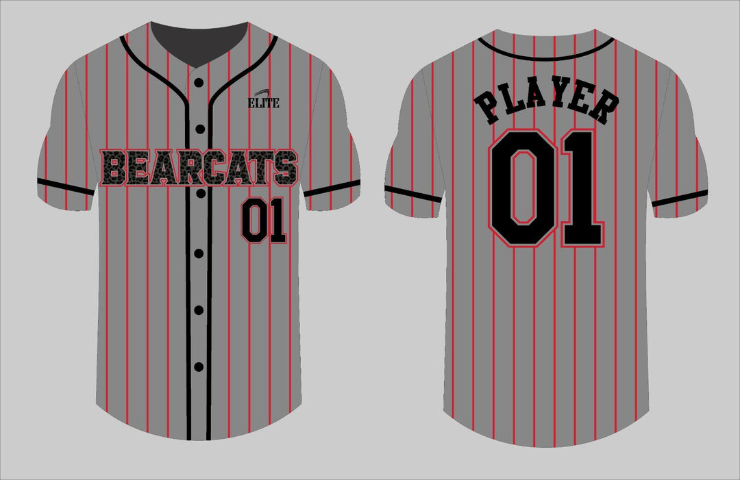 Bearcasts Fan - Baseball Jersey - Gray black logo