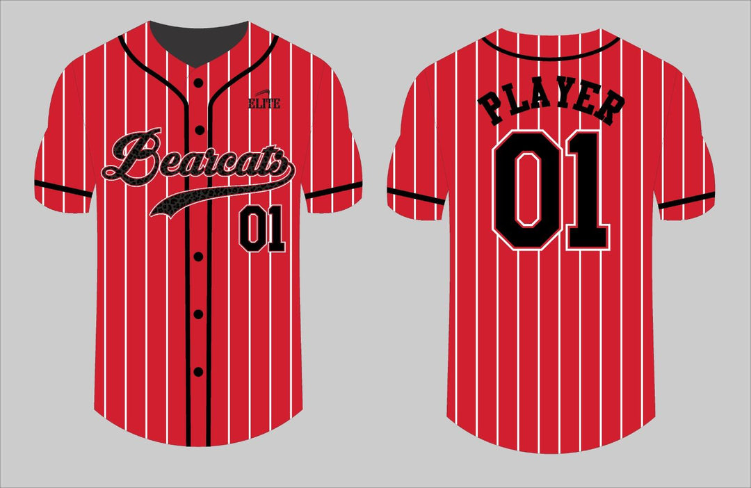 Bearcasts Fan - Baseball Jersey - Red black logo