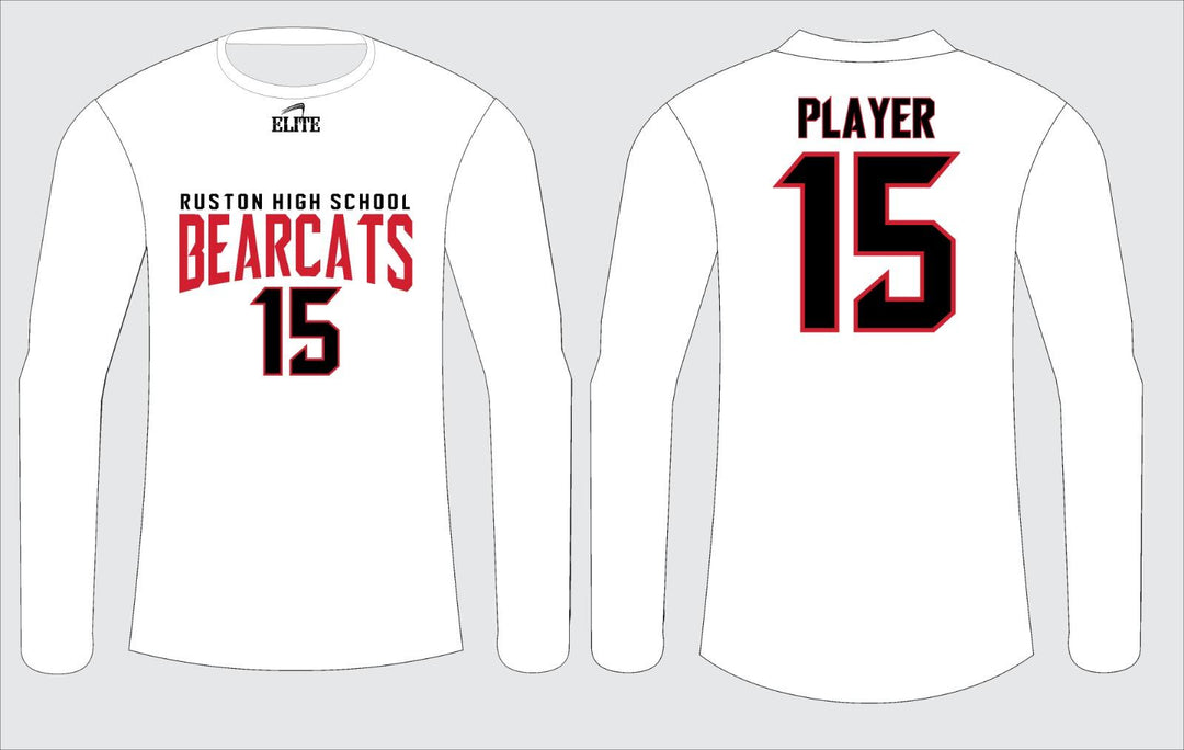 Bearcats Fan - Long Sleeve Shirt - White Red logo