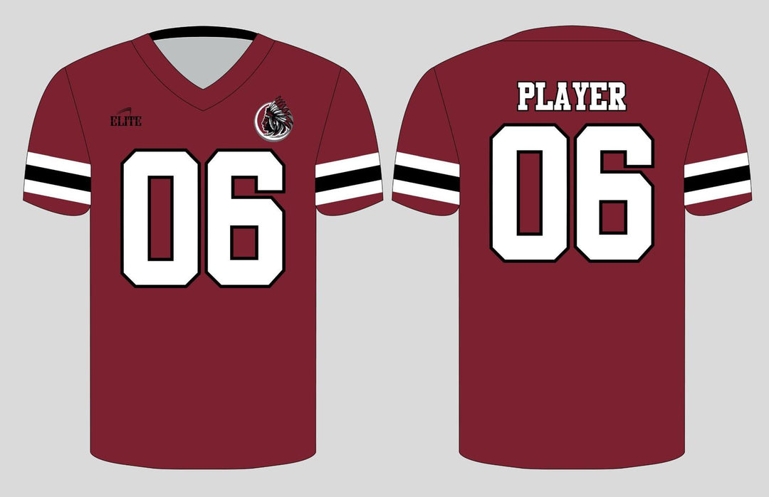 Indian Fan Shop Football Jersey - Meroon