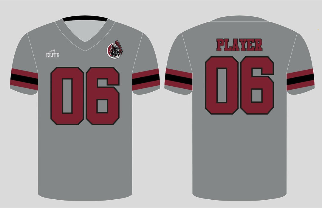 Indian Fan Shop Football Jersey - Gray