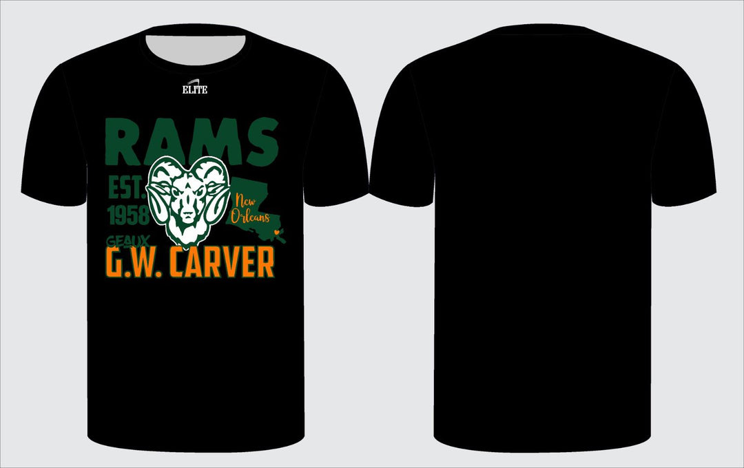 Carver Rams Short Sleeve Shirt - Black (RAMS Logo)