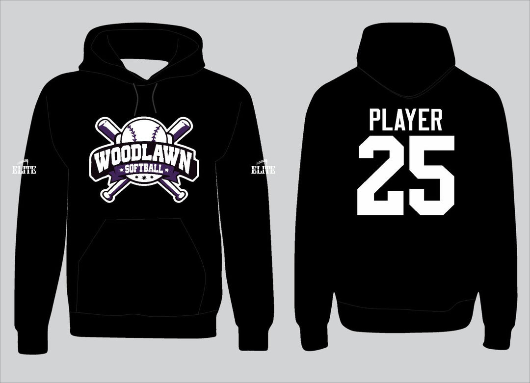 Woodlawn Softball Fan Hoodie - Black