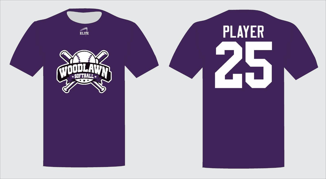 Woodlawn Softball Fan Short Sleeve Shirt - Purple