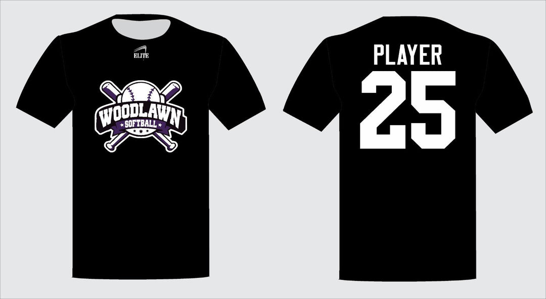 Woodlawn Softball Fan Short Sleeve Shirt - Black