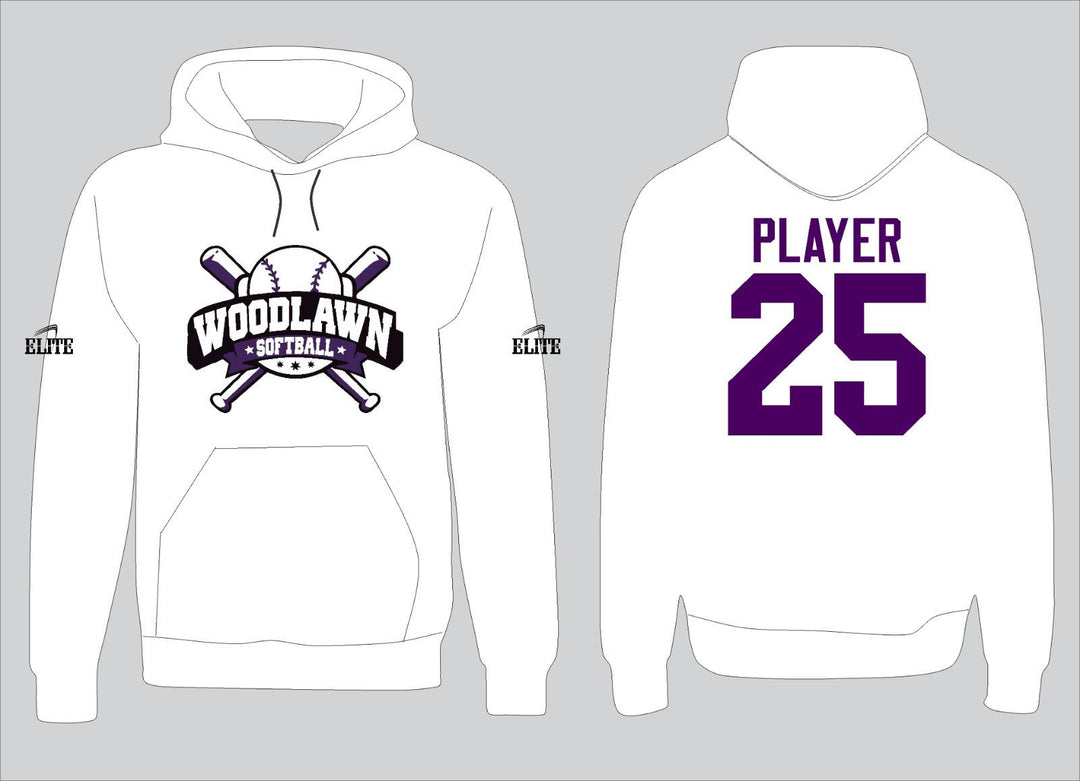 Woodlawn Softball Fan Hoodie - White