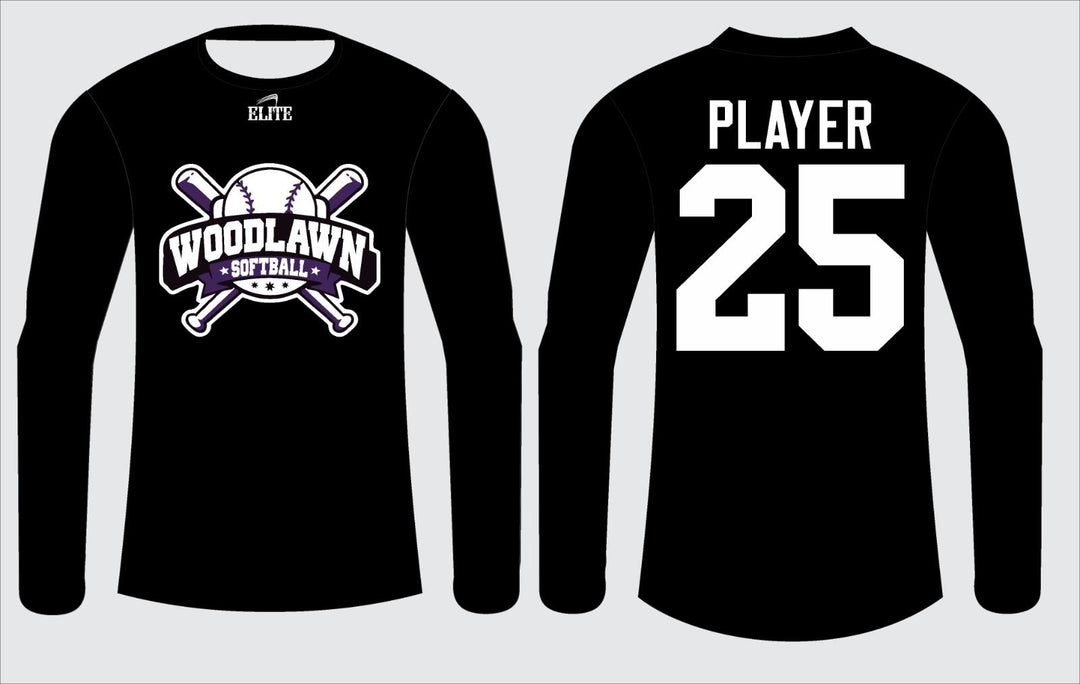 Woodlawn Softball Fan Long Sleeve Shirt - Black